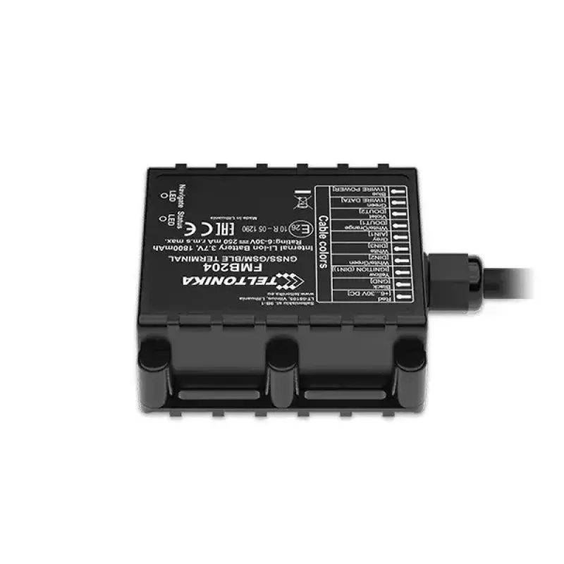 GPS Tracker Teltonika FMB204 Univerzálny Čierny Single SIM 1800 mAh