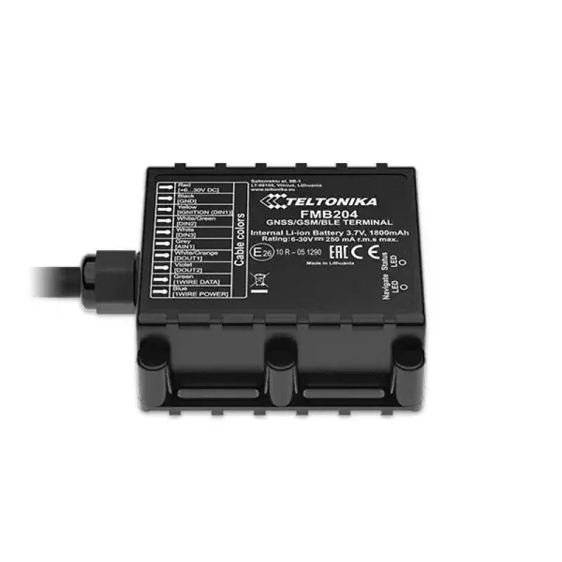 GPS Tracker Teltonika FMB204 Univerzálny Čierny Single SIM 1800 mAh