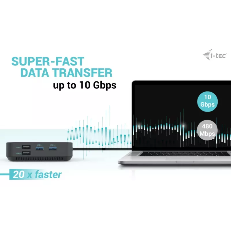 i-tec USB-C HDMI dual DP dokovacia stanica s Power Delivery 100 W