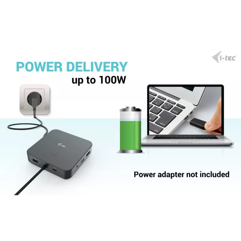 i-tec USB-C HDMI dual DP dokovacia stanica s Power Delivery 100 W