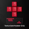 HyperX gumové klávesové krytky - herná sada príslušenstva - červená (US rozloženie)