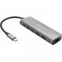 Sandberg 136-65 dokovacia stanica USB-C HDMI + 2x USB-A + 2x USB-C + PD 100 W, USB 3.2, 4K 60 Hz, hliník, strieborná