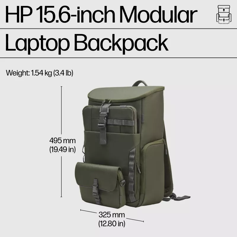 Batoh HP 15.6-palcový Modular Laptop Backpack maximálna uhlopriečka 39,6 cm hmotnosť 1,54 kg