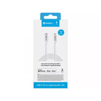 Sandberg USB-C PD na Lightning MFI 2M kábel 2m Lightning USB C