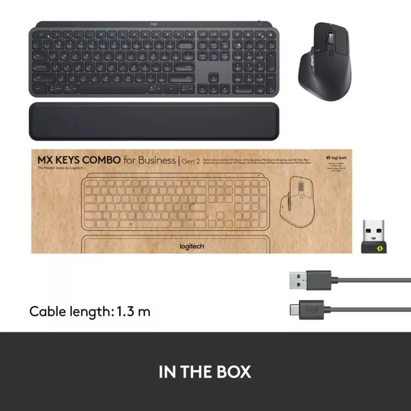 Sada klávesnice a myši Logitech MX Keys Combo for Business Gen 2