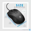 HP Káblová myš 100, obojručná, optická, USB Type-A, 1600 DPI, čierna