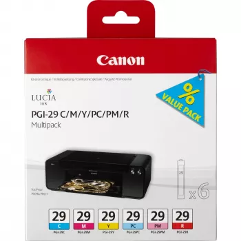 Canon PGI-29 C/M/Y/PC/PM/R 6 atramentových kaziet multipack