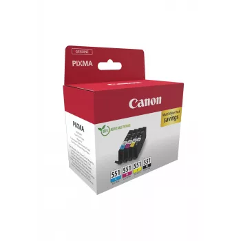 Canon 6509B016 atramentová kazeta 4 ks originálna čierna, azúrová, purpurová, žltá
