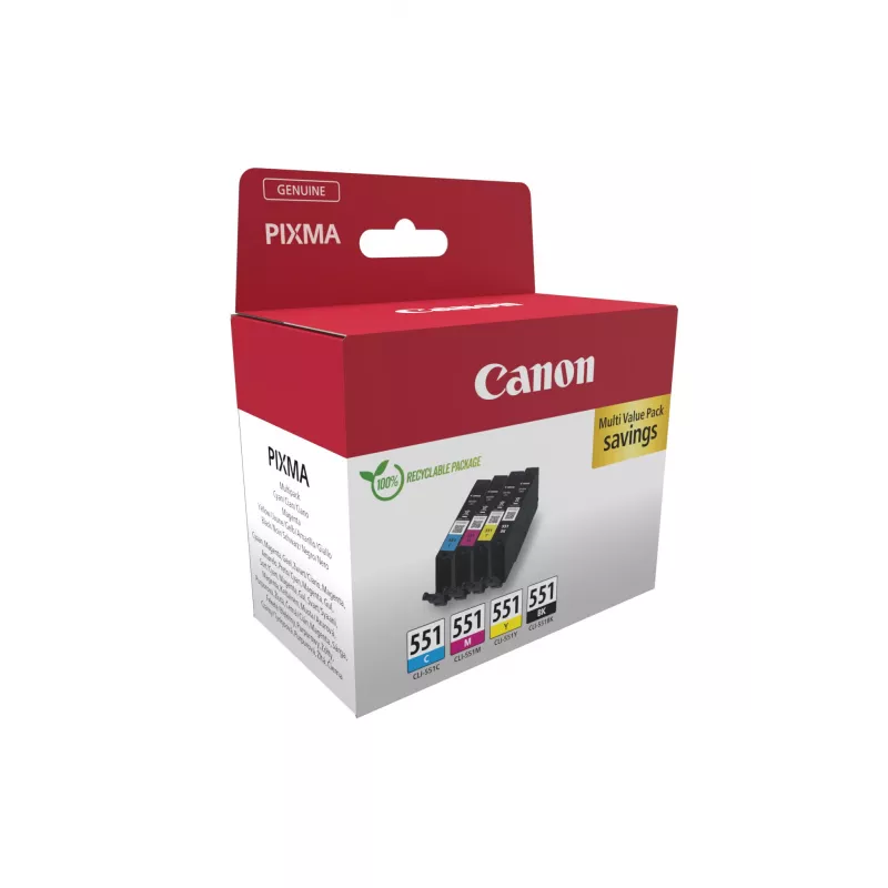 Canon 6509B016 atramentová kazeta 4 ks originálna čierna, azúrová, purpurová, žltá