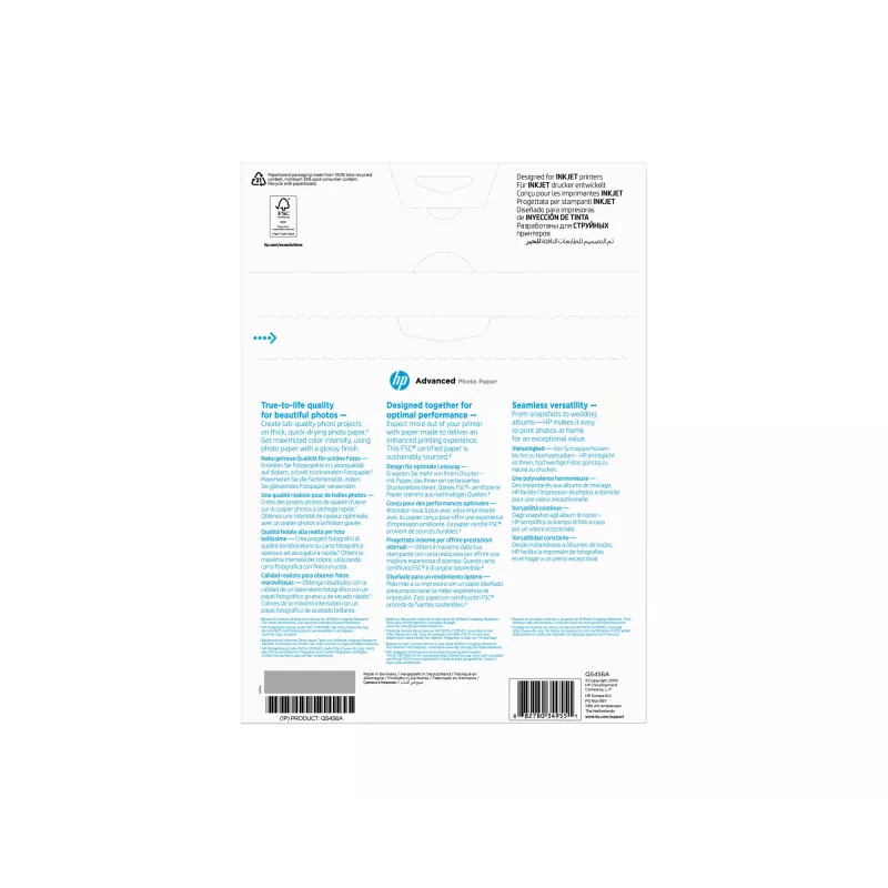 HP Advanced fotopapier, lesklý, 250 g/m², A4 (210 x 297 mm), 25 listov