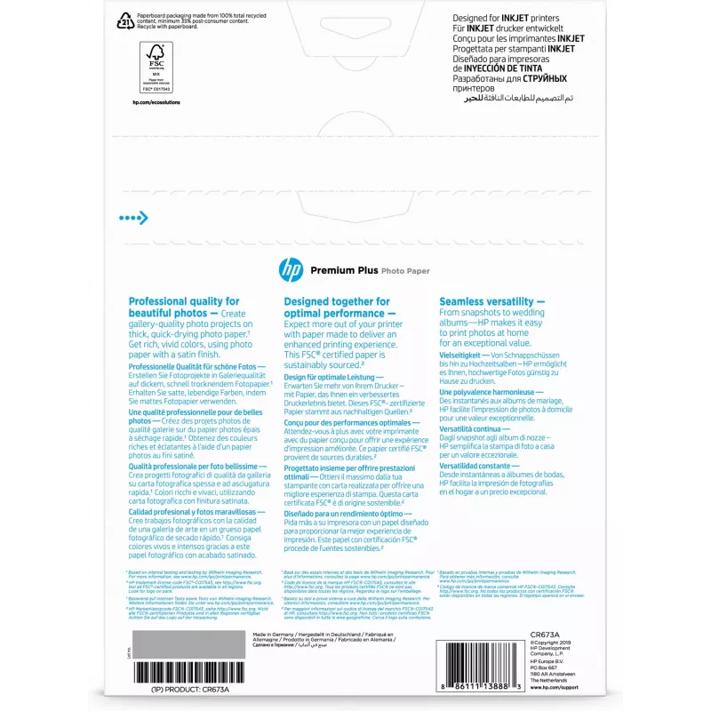 HP Premium Plus fotopapier saténový 300 g/m² A4 (210 x 297 mm) 20 listov