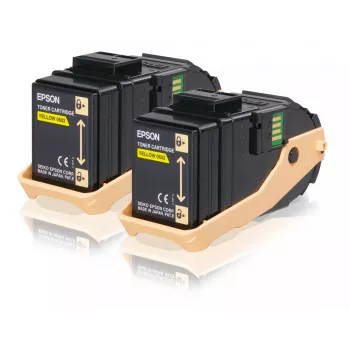 Epson dvojbalenie tonerkazeta žltá 7,5kx2, 7500 strán, žltá, 1 ks