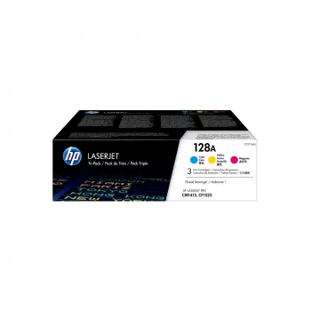 HP 128A balenie 3 ks azúrová/purpurová/žltá originálne LaserJet tonerkazety