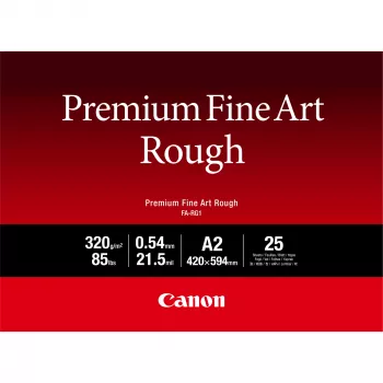 Canon FA-RG1 Premium Fine Art Rough papier, A2, 25 listov, 330 g/m², atramentová tlač, A2, 25 listov, 540 µm, Canon ImagePROGRAF PRO-1000