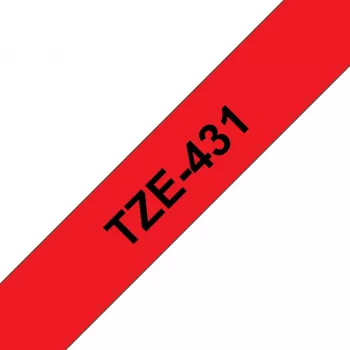 Popisovacia páska Brother TZE-431 čierna na červenej