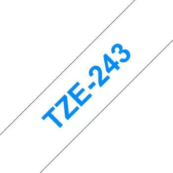 Popisovacia páska Brother TZE-243 modrá na bielej