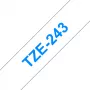 Popisovacia páska Brother TZE-243 modrá na bielej