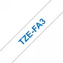 Popisovacia páska Brother TZE-FA3 modrá na bielej