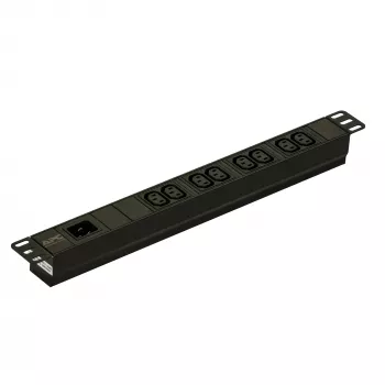 APC Easy Rack PDU, Basic, 1U, 1 fáza, 3,7 kW, 230 V, 16 A, 8 x C13 výstupov, IEC60320 C20 vstup