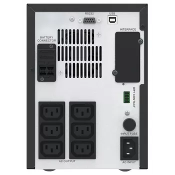 APC Easy UPS 1-fázová line-interactive, 1500VA, Tower, 230V, 6 výstupov IEC C13, AVR, bezpotenciálový kontakt, LCD, bez podpory sieťovej karty