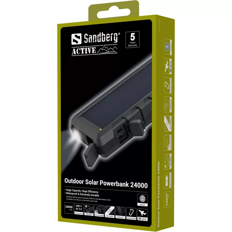 Powerbanka Sandberg Outdoor Solar Powerbank 24000