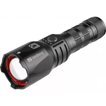 Sandberg Survivor Torch Powerbank 5000, ručná baterka, čierna, hliník, IPX4, -30 – 40 °C, FCC, RoHS, UKCA, CE