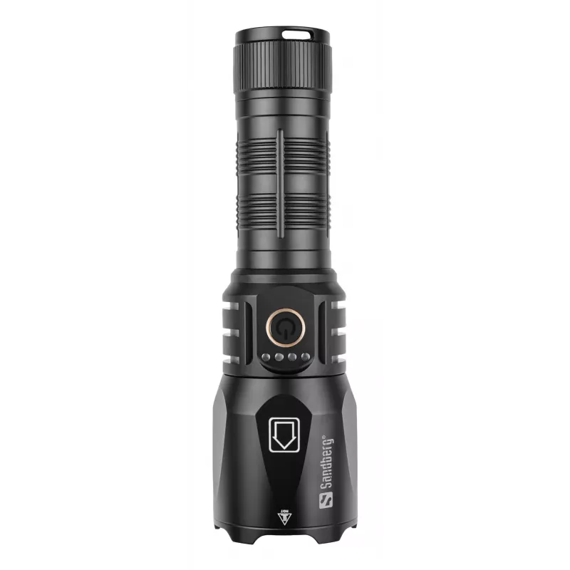 Sandberg Survivor Torch Powerbank 5000, ručná baterka, čierna, hliník, IPX4, -30 – 40 °C, FCC, RoHS, UKCA, CE