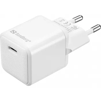 Sandberg USB-C AC nabíjačka PD20W SAVER, interiérová, AC, 12 V, 3 A, biela
