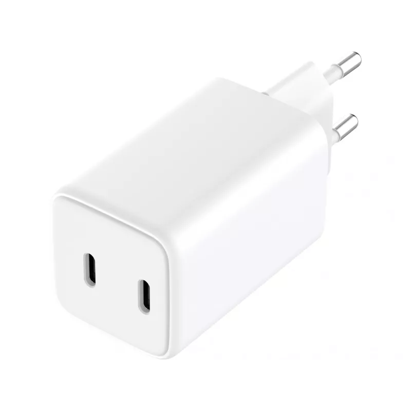 Sandberg AC nabíjačka Dual USB-C PD65W EU, interiérová, AC, 20 V, 3,25 A, biela