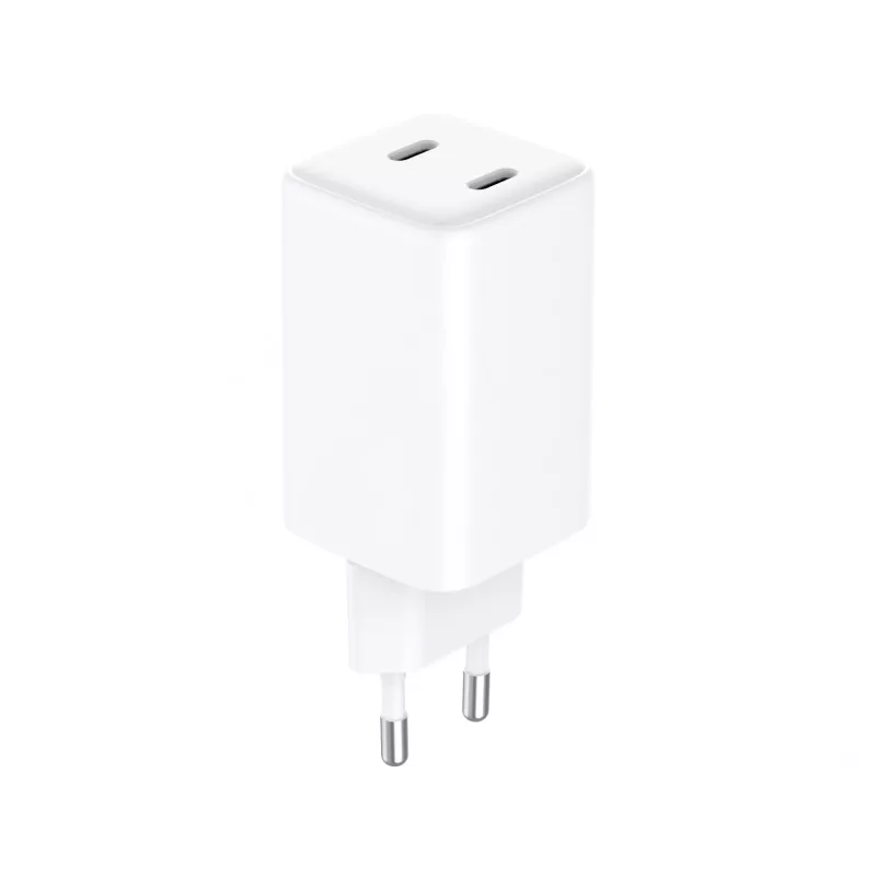 Sandberg AC nabíjačka Dual USB-C PD65W EU, interiérová, AC, 20 V, 3,25 A, biela