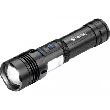 Sandberg Survivor 7in1 Torch Powerbank 5000, ručná baterka, čierna, hliník, LED, 2 lampy, 200 lm