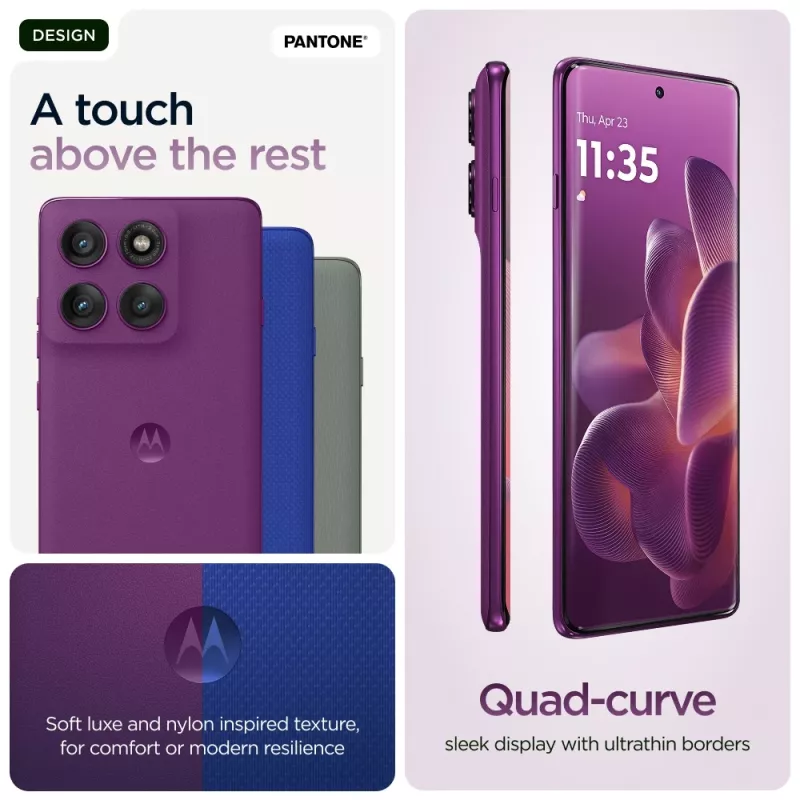 Motorola edge 60 pro 16,9 cm (6,67 inch) Dual SIM Android 15 5G USB Type-C 12 GB 512 GB 6000 mAh fialová