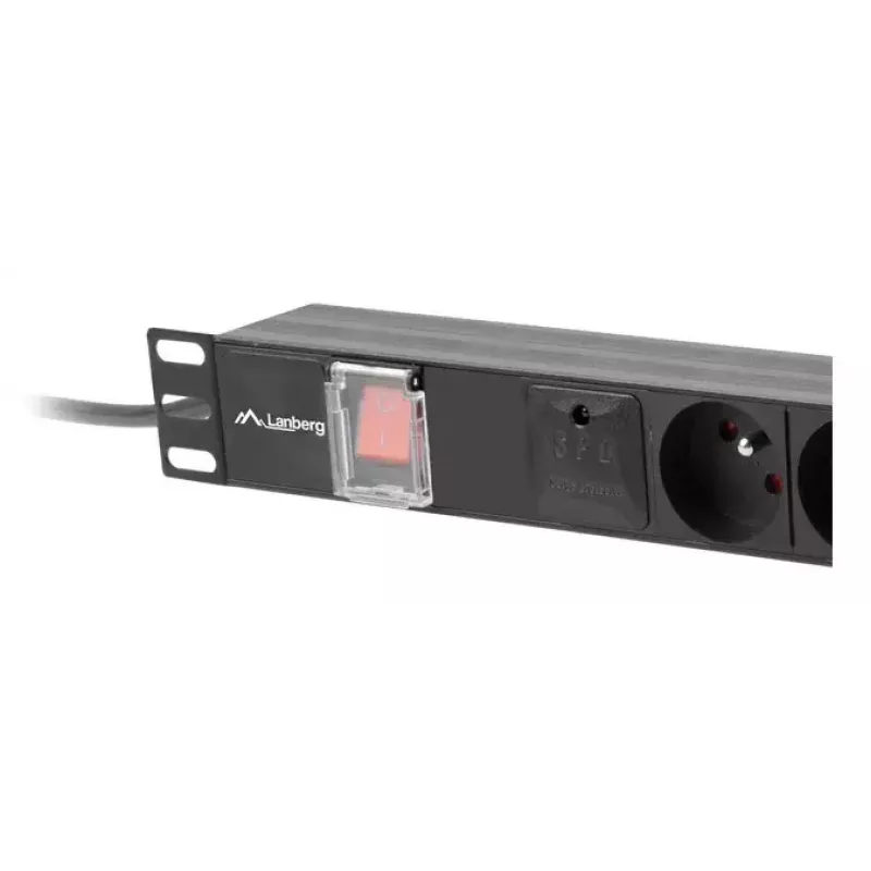 PDU Lanberg PDU-05E-0200-BK 5 AC zásuviek 1U čierny