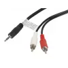 Audio kábel LANBERG 3,5 mm na 2×RCA konektor samec 1,5 m čierny