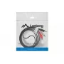 Audio kábel LANBERG 3,5 mm na 2×RCA konektor samec 1,5 m čierny