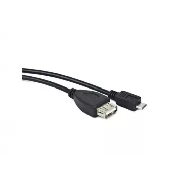 USB 2.0 kábel LANBERG OEM-0006 — USB A na Micro-USB B, 0,15 m, čierny