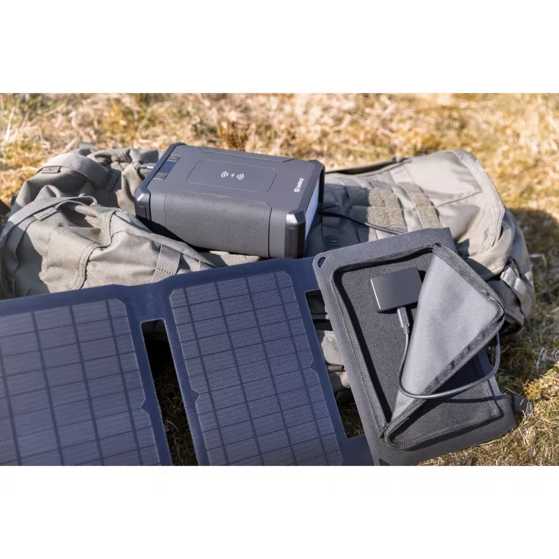 Sandberg solárna nabíjačka 40W QC3.0+PD+DC, pre vonkajšie použitie, čierna