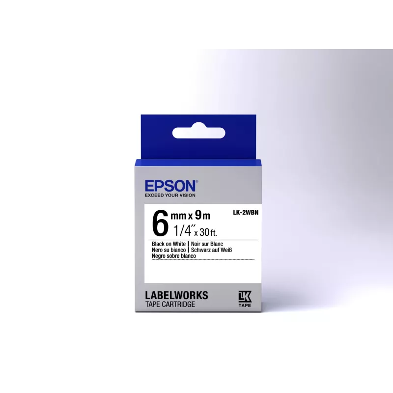 Epson Label Cartridge Standard LK-2WBN čierna/biela 6mm (9m)