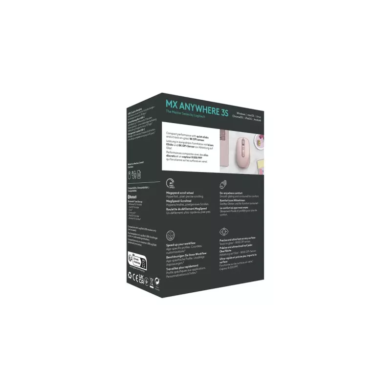 Myš Logitech MX 3S ružová USB optická