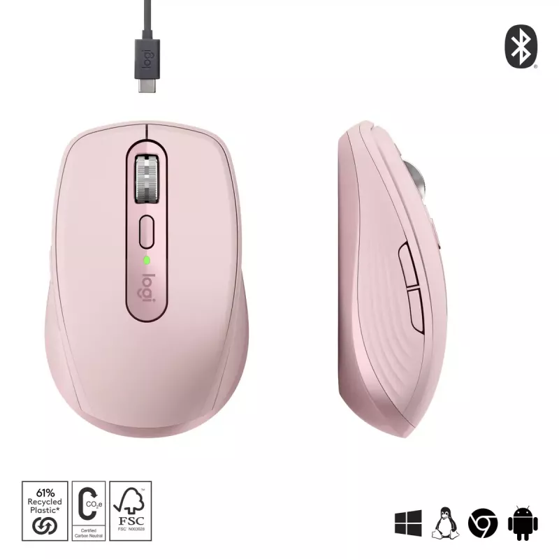 Myš Logitech MX 3S ružová USB optická