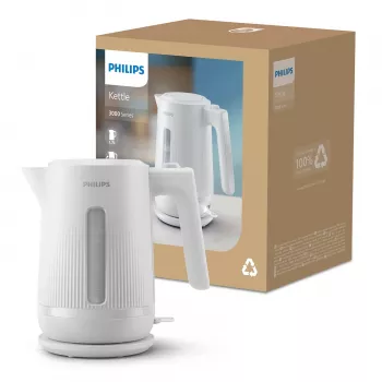Philips 3000 Series rýchlovarná kanvica, 1,7 l, 2200 W, biela, plast, ochrana proti prehriatiu, bezšnúrová