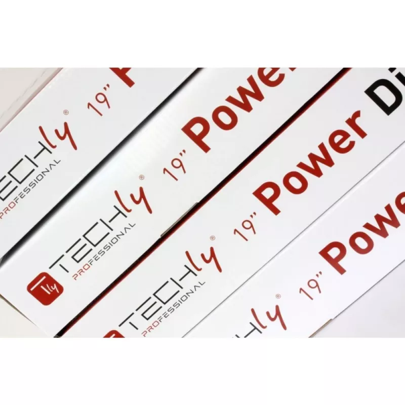 Techly 023776 19-palcová 1U rack PDU, 12x C13, zástrčka C20, vypínač, 2 m, čierna