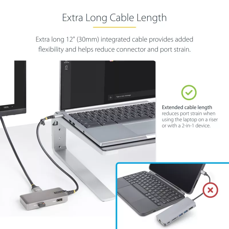 StarTech.com USB-C multiport adaptér - 4K 60Hz HDMI s HDR - 3-portový USB hub - 100W Power Delivery priechodný - Works With Chromebook certifikovaný - Windows/macOS/iPadOS/Android™
