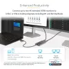StarTech.com USB-C na Dual-HDMI adaptér – USB-C alebo A na 2x HDMI – 4K 60Hz – 100W Power Delivery Pass-Through – 30 cm (1ft) integrovaný kábel – USB-na-HDMI multi-monitor konvertor pre notebook – TAA