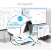 StarTech.com USB-C na Dual-HDMI adaptér – USB-C alebo A na 2x HDMI – 4K 60Hz – 100W Power Delivery Pass-Through – 30 cm (1ft) integrovaný kábel – USB-na-HDMI multi-monitor konvertor pre notebook – TAA