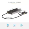 StarTech.com USB-C na Dual-HDMI adaptér – USB-C alebo A na 2x HDMI – 4K 60Hz – 100W Power Delivery Pass-Through – 30 cm (1ft) integrovaný kábel – USB-na-HDMI multi-monitor konvertor pre notebook – TAA