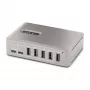 StarTech.com 10-portový USB-C hub - 8x USB-A/2x USB-C - Self-Powered s 65W napájacím zdrojom - USB 3.1 10Gbps - Desktop/Notebook USB hub s USB-IF certifikovaným 3ft uzamykacím káblom, USB C hub