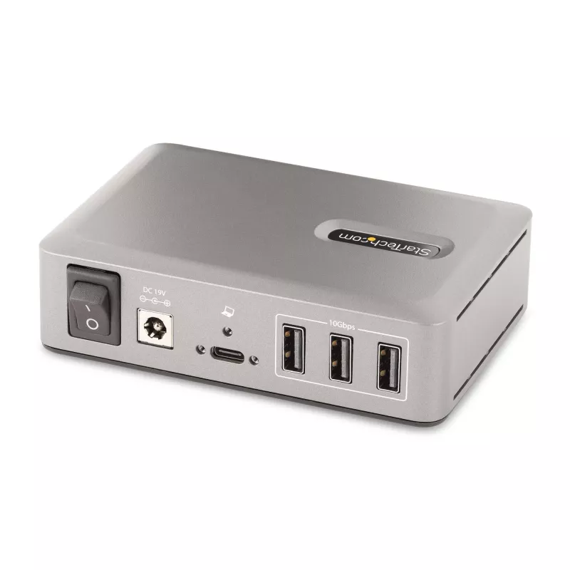 StarTech.com 10-portový USB-C hub - 8x USB-A/2x USB-C - Self-Powered s 65W napájacím zdrojom - USB 3.1 10Gbps - Desktop/Notebook USB hub s USB-IF certifikovaným 3ft uzamykacím káblom, USB C hub