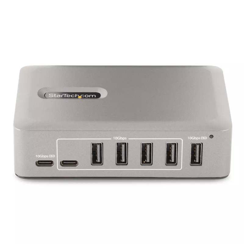 StarTech.com 10-portový USB-C hub - 8x USB-A/2x USB-C - Self-Powered s 65W napájacím zdrojom - USB 3.1 10Gbps - Desktop/Notebook USB hub s USB-IF certifikovaným 3ft uzamykacím káblom, USB C hub
