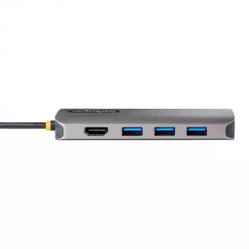 StarTech.com USB-C multiport adaptér – 4K 60Hz HDMI video, 3-portový 5Gbit/s USB-A hub, 100W USB Power Delivery priechodný/GbE/SD/MicroSD, 30cm kábel, prenosná dokovacia stanica pre notebook